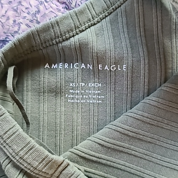 One-Shoulder Ribbed Olive Tank Top - Picture 2 of 4